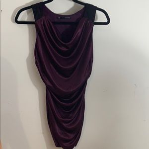 Plum Sleeveless Ruched Blouse Top